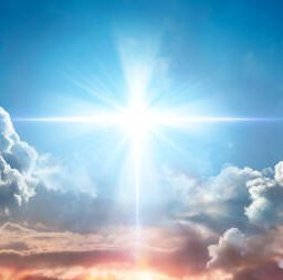 resurrection three crosses on hill with light